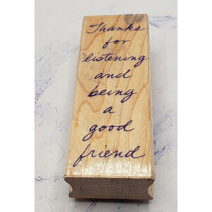Hero Arts Thanks For Listening And Being A Good Friend F3776 Rubber Stamp